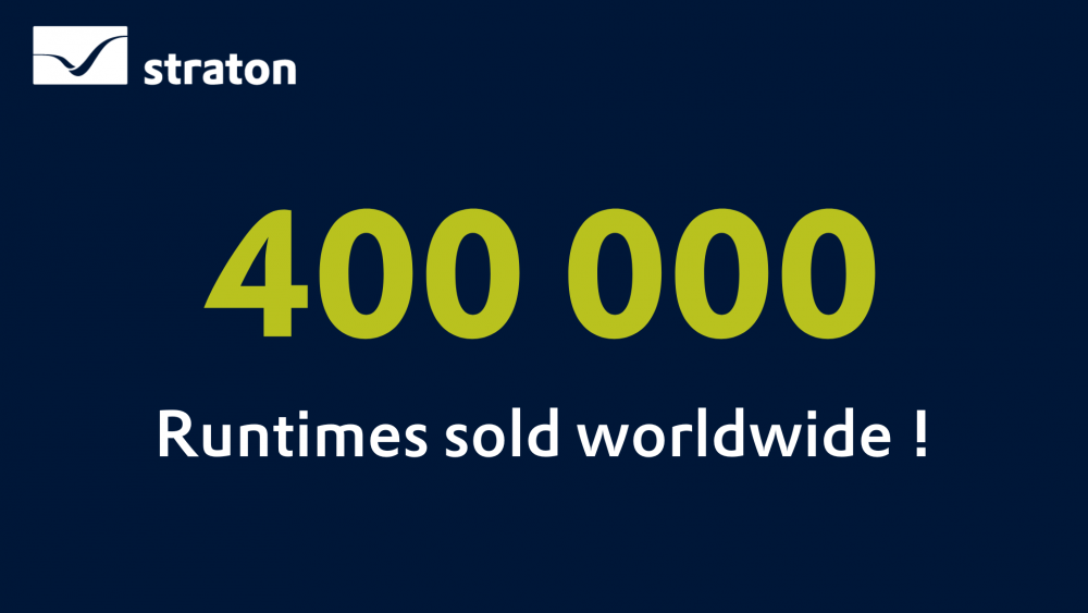 400 000 Runtimes straton vendus à travers le monde